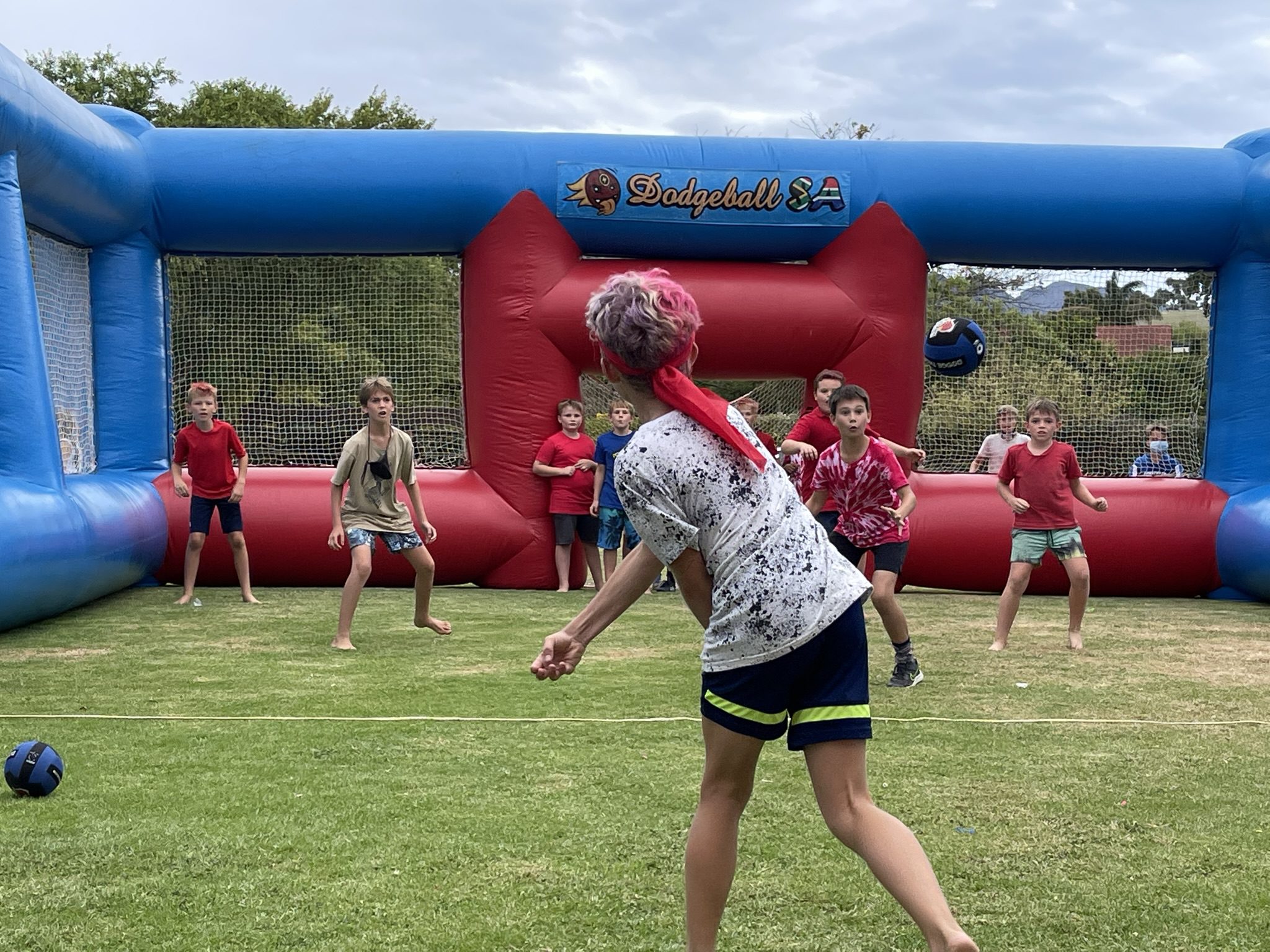 Kids playing dodgeball